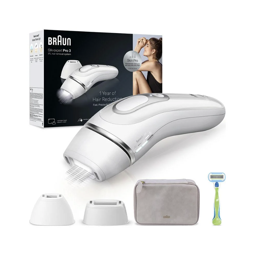 Braun PL 3132 IPL Silk Expert Pro 3, Evde Tüy Alma,Çanta,Venus Tıraş Makinesi, 2 Başlıklı