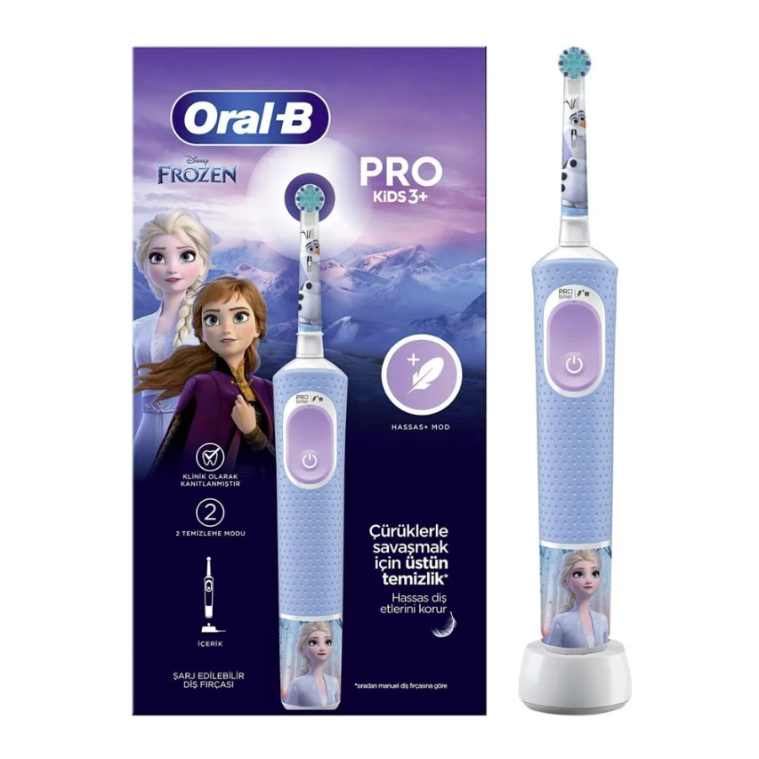 Oral B Vitality Pro Frozen Özel Seri Çocuklar İçin Şarj Edilebilir Diş Fırçası