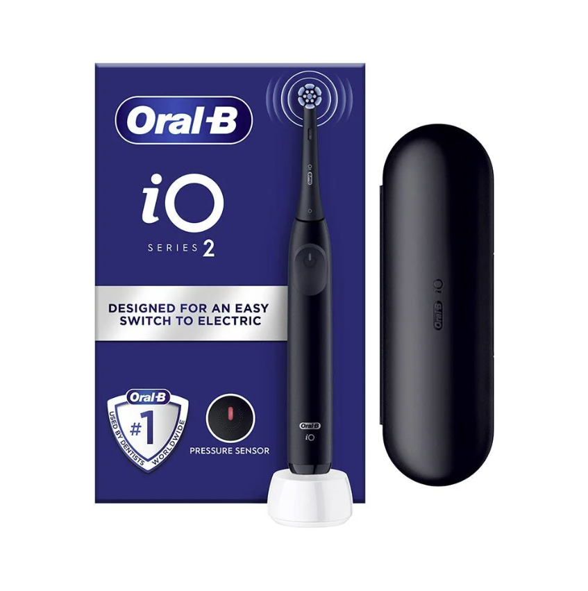 Oral B iO 2 Serisi Şarjlı Diş Fırçası Siyah + Seyahat Kabı