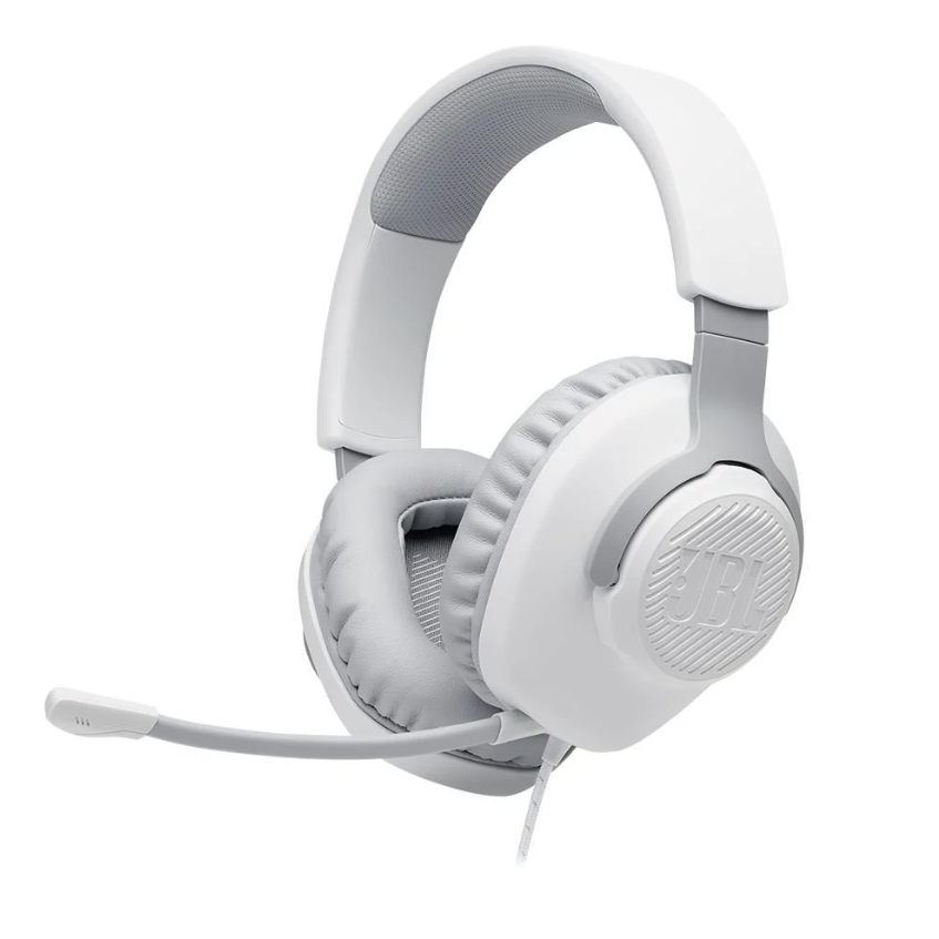 JBL Quantum 100 Gaming Kablolu Kulak Üstü Kulaklık - Beyaz